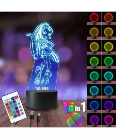 Lampka Nocna 3D LED LAMP Monster High Nefera de Nile