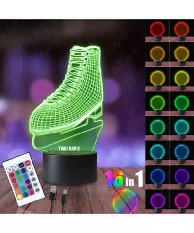 Lampka Nocna 3D LED LAMP Łyżwy