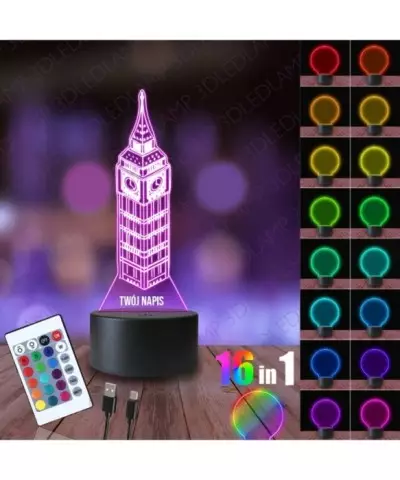 Lampka Nocna 3D LED LAMP Big Ben