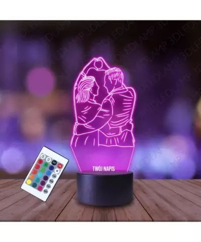 Lampka Nocna 3D LED LAMP Zakochani Rocznica