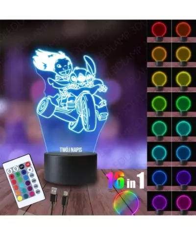 Lampka Nocna 3D LED LAMP Lilo i Stich na Motorze