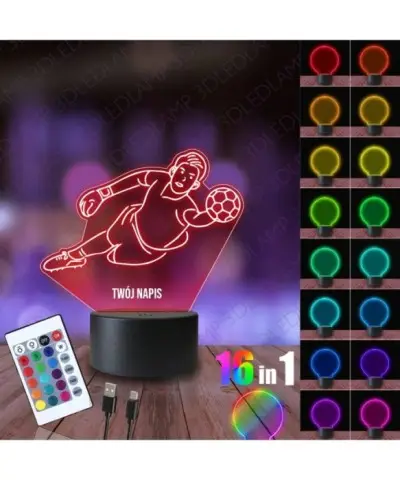 Lampka Nocna 3D LED LAMP Bramkarz