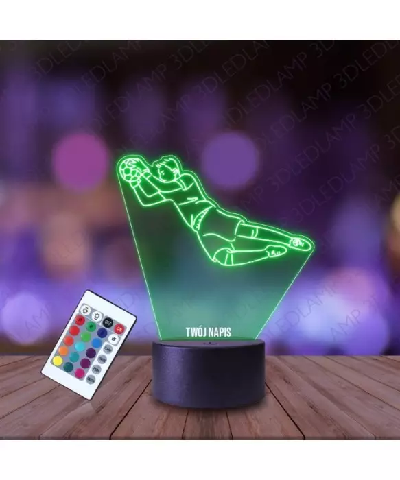 Lampka Nocna 3D LED LAMP Bramkarz Piłka