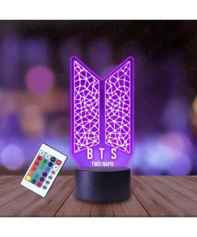 Lampka Nocna 3D LED LAMP BTS Zespół Logo