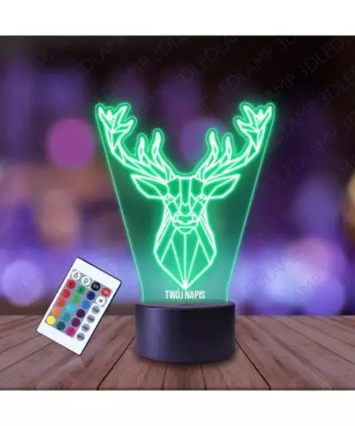 Lampka Nocna 3D LED LAMP Jeleń