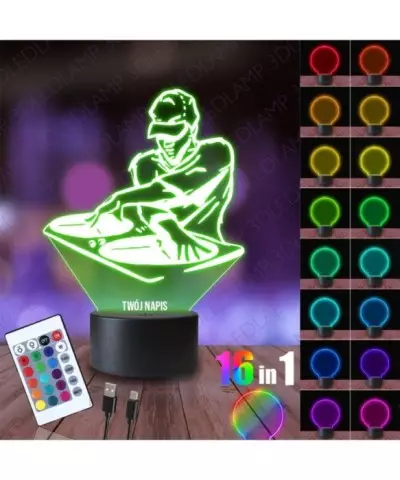 Lampka Nocna 3D LED LAMP DJ Impreza Muzyka