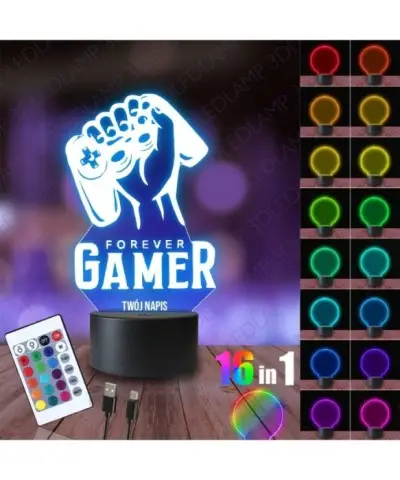 Lampka Nocna 3D LED LAMP Forever Gamer