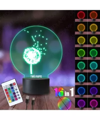 Lampka Nocna 3D LED LAMP Dmuchawiec