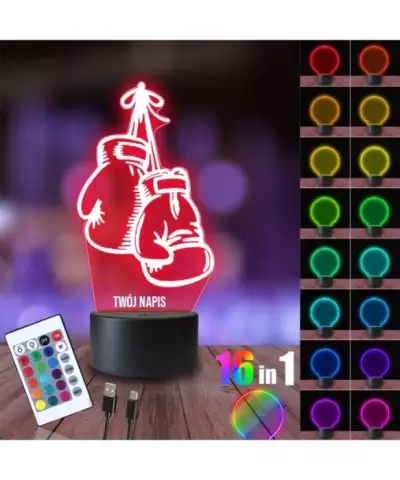 Lampka Nocna 3D LED LAMP Rękawice Bokserskie