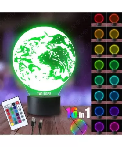 Lampka Nocna 3D LED LAMP Kula Ziemska Globus
