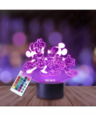 Lampka Nocna 3D LED LAMP Myszka Miki i Minnie Taniec