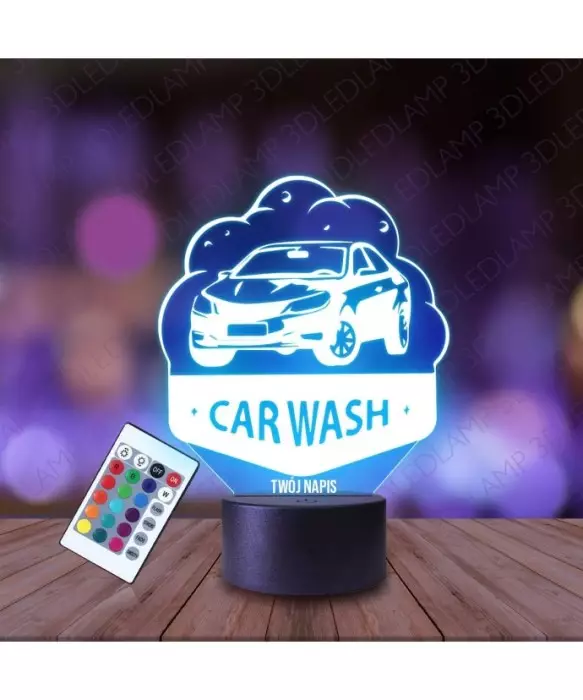 Lampka Nocna 3D LED LAMP Myjnia Samochodowa
