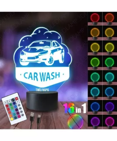 Lampka Nocna 3D LED LAMP Myjnia Samochodowa