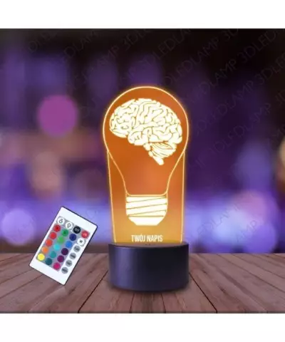 Lampka Nocna 3D LED LAMP Mózg w Żarówce