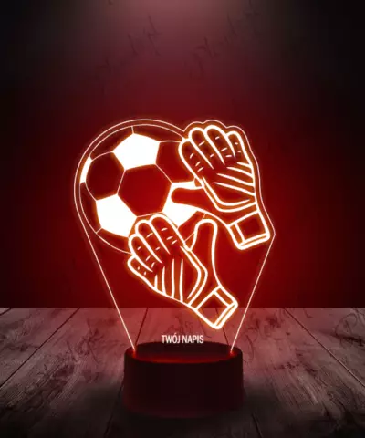 Lampka LED 3D Plexido Bramkarz Rękawice Bramkarskie
