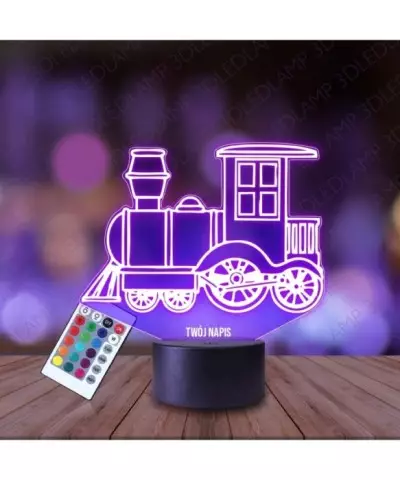 Lampka Nocna 3D LED LAMP Lokomotywa Pociąg Kolej