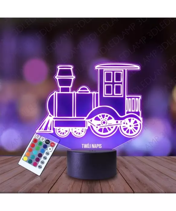 Lampka Nocna 3D LED LAMP Lokomotywa Pociąg Kolej