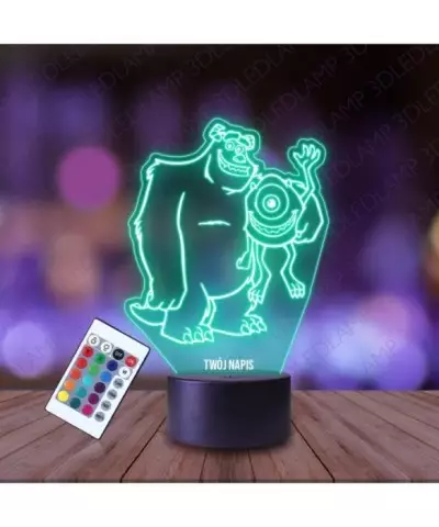 Lampka Nocna 3D LED LAMP Potwory i Spółka