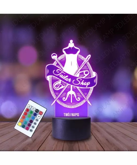 Lampka Nocna 3D LED LAMP Projektant Mody Krawiec