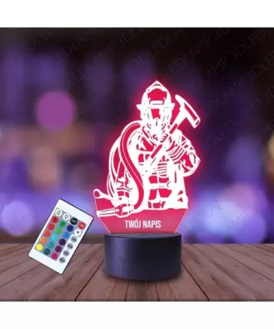 Lampka Nocna 3D LED LAMP Straż Pożarna Strażak
