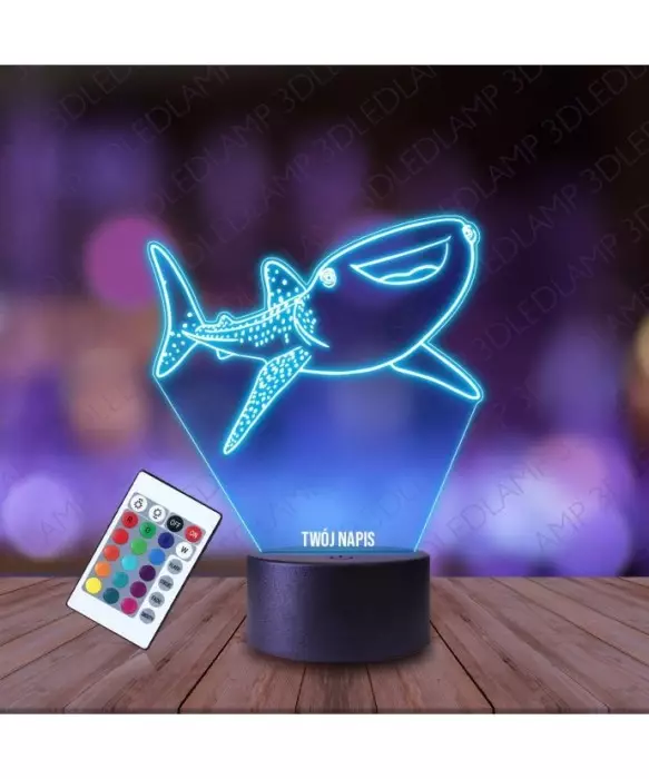 Lampka Nocna 3D LED LAMP Baby Shark Rekin