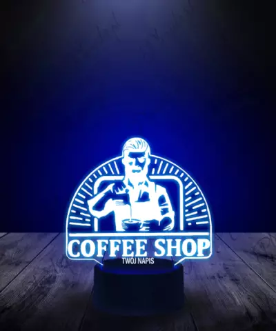 Lampka LED 3D Plexido Kawiarnia Barista - 1