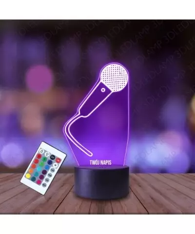 Lampka Nocna 3D LED LAMP Mikrofon