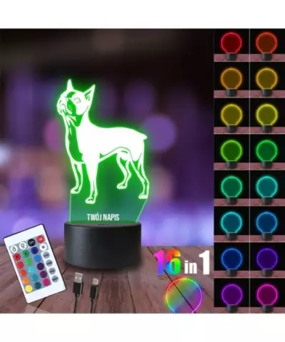 Lampka Nocna 3D LED LAMP Buldog Angielski