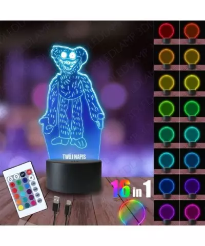 Lampka Nocna 3D LED LAMP Huggy Wuggy Gra