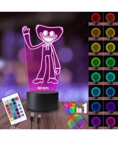 Lampka Nocna 3D LED LAMP Huggy Wuggy Potworek