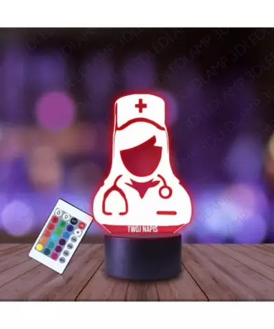 Lampka Nocna 3D LED LAMP Pielęgniarka