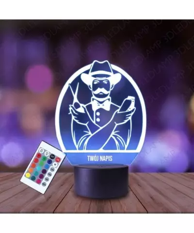 Lampka Nocna 3D LED LAMP Barber Salon