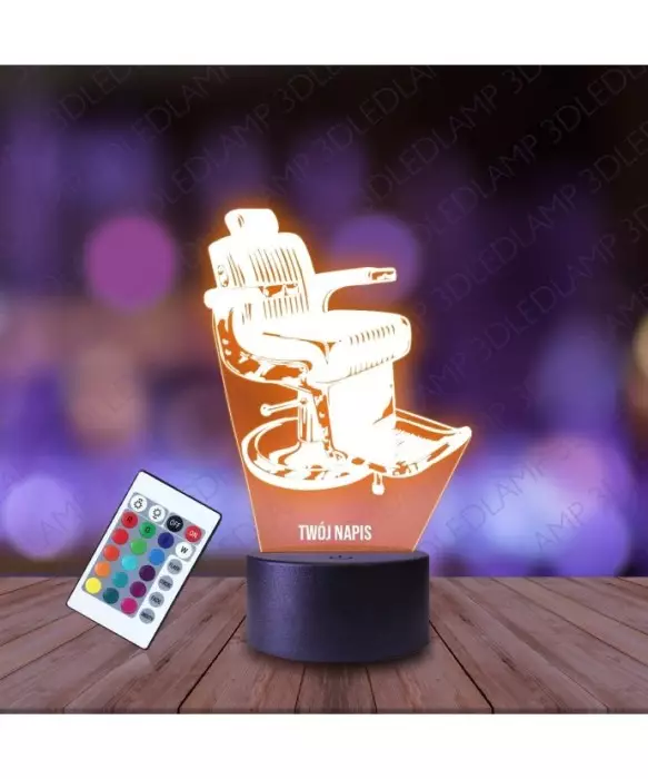 Lampka Nocna 3D LED LAMP Salon Fryzjerski Fotel