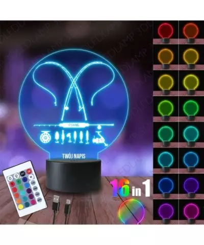 Lampka Nocna 3D LED LAMP Sklep Wędkarski Klub