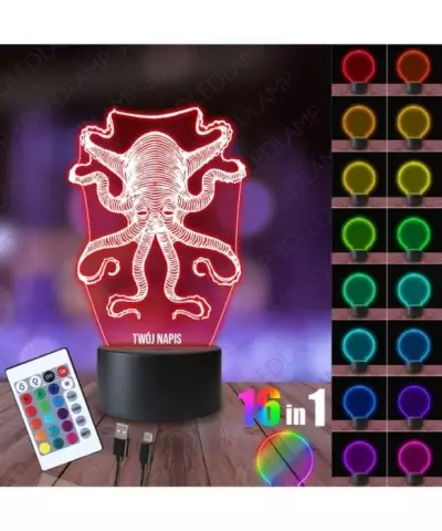 Lampka Nocna 3D LED LAMP Ośmiornica Kraken