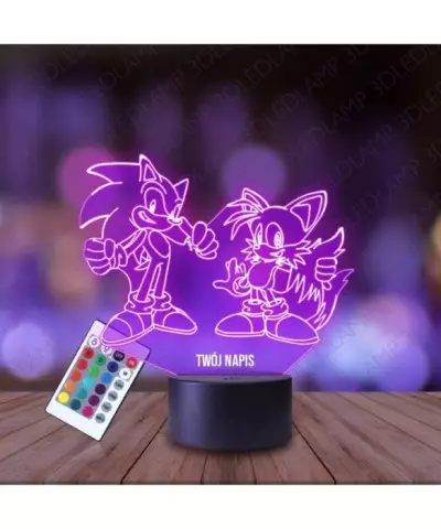 Lampka Nocna 3D LED LAMP Sonic i Tails
