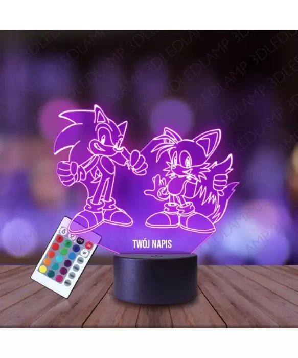 Lampka Nocna 3D LED LAMP Sonic i Tails