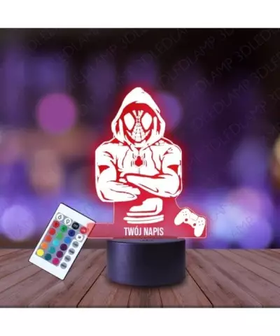 Lampka Nocna 3D LED LAMP Spiderman Gracz