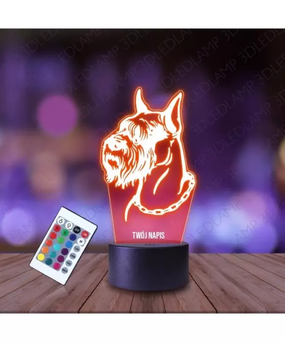Lampka Nocna 3D LED LAMP Pies Sznaucer
