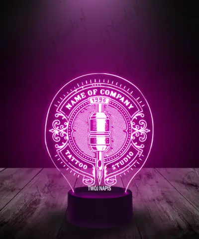 Lampka LED 3D Plexido Studio Tatuażu Tatuaż - 3