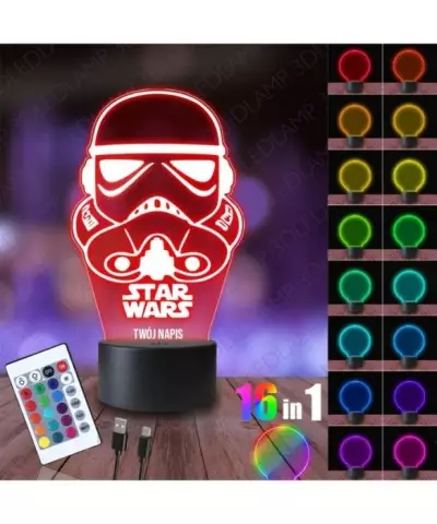 Lampka Nocna 3D LED LAMP Star Wars Szturmowiec