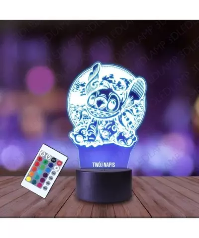 Lampka Nocna 3D LED LAMP Stich Hawaje