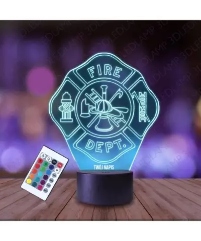 Lampka Nocna 3D LED LAMP Straż Pożarna Herb