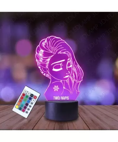 Lampka Nocna 3D LED LAMP Kraina Lodu Elsa Frozen