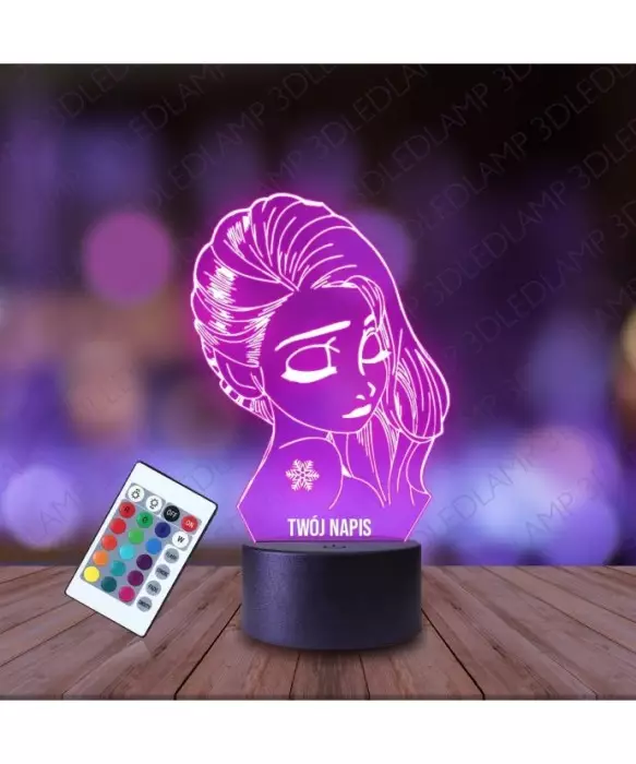 Lampka Nocna 3D LED LAMP Kraina Lodu Elsa Frozen