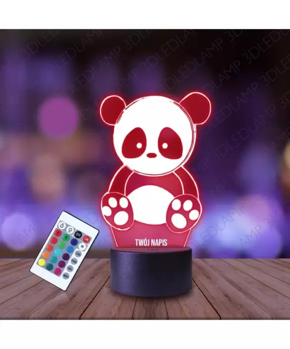 Lampka Nocna 3D LED LAMP Miś Panda