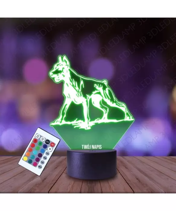 Lampka Nocna 3D LED LAMP Doberman