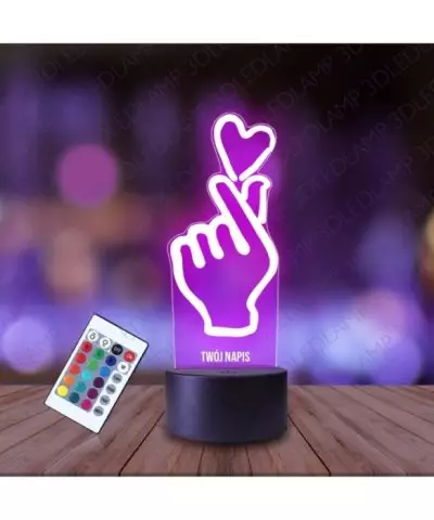 Lampka Nocna 3D LED LAMP Serce na Dłoni