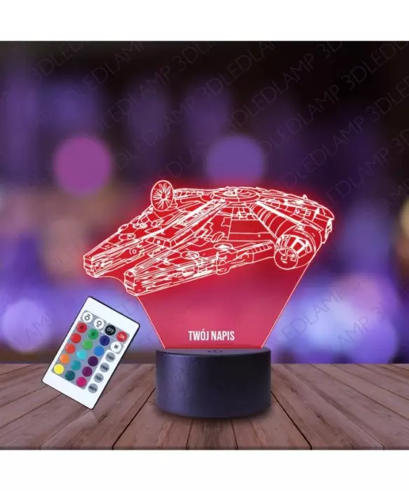 Lampka Nocna 3D LED LAMP Star Wars Millennium Falcon
