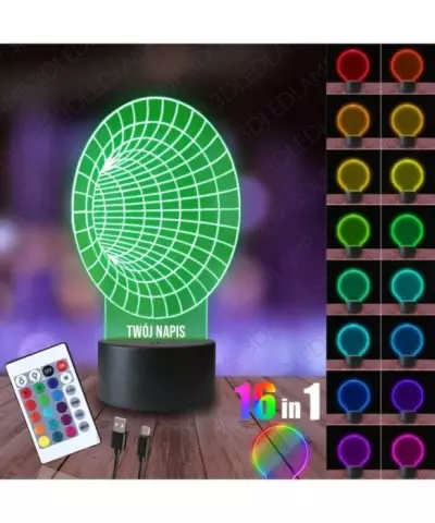 Lampka Nocna 3D LED LAMP Tunel Iluzja